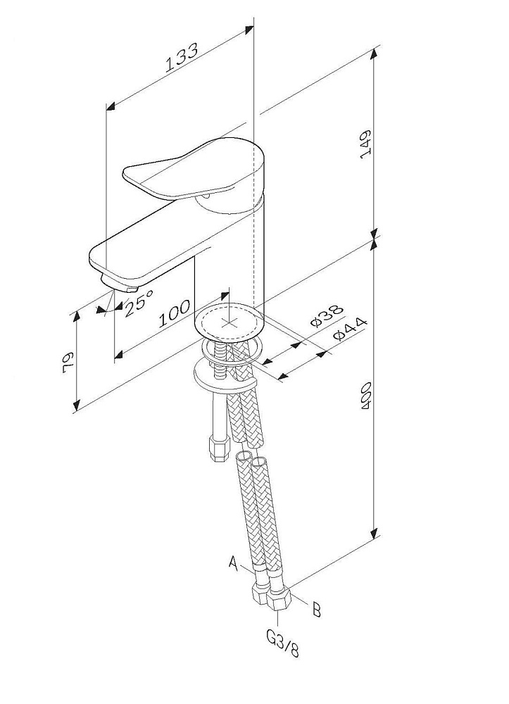 Смеситель для раковины AM.PM X-Joy F85A02122 купить в интернет-магазине сантехники Sanbest