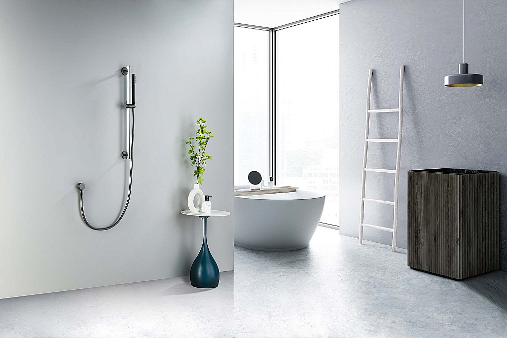 Душевой гарнитур Aquatek Европа AQ2012BGM оружейная сталь купить в интернет-магазине сантехники Sanbest