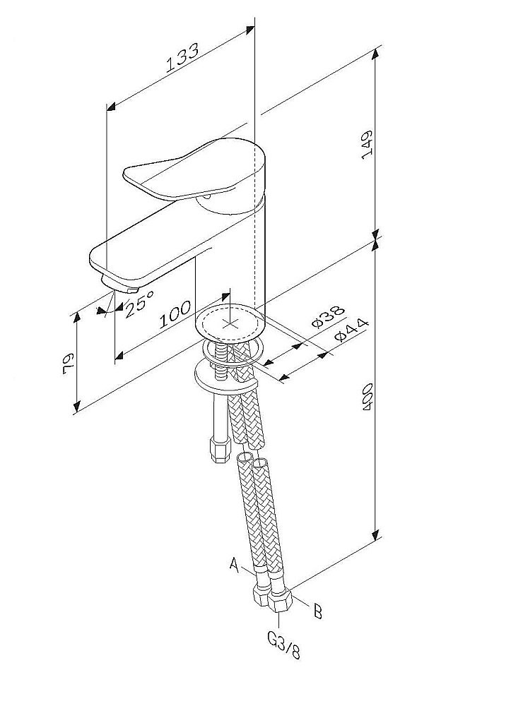 Смеситель для раковины AM.PM X-Joy F85A02122 купить в интернет-магазине сантехники Sanbest