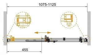 Душевая дверь Cezares STYLUS-SOFT-BF-1-110-C-Cr купить в интернет-магазине Sanbest