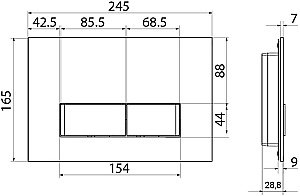 Кнопка для инсталляции IDDIS Uniglass UNG10GBi77 купить в интернет-магазине сантехники Sanbest