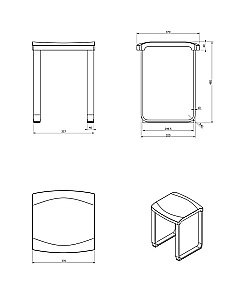 Табурет для ванной Langberger Accessories 70193-AN купить в интернет-магазине сантехники Sanbest