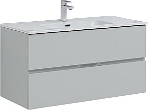 Тумба с раковиной Aquanet Алвита New 277520 100 серый для ванной в интернет-магазине Sanbest