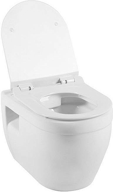 Подвесной унитаз Aquanet Rimless Glide-W CL-11042 с крышкой микролифт, безободковый купить в интернет-магазине Sanbest