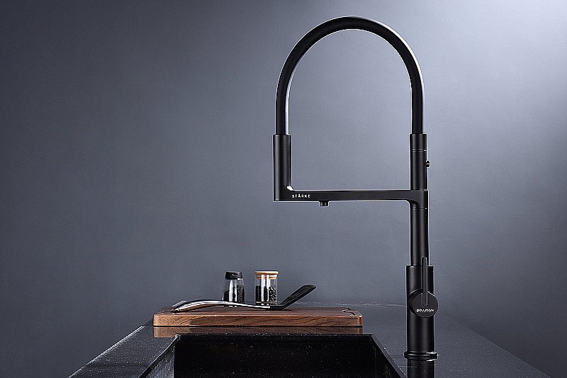 Смеситель для кухни Paulmark Tornado To213402-WH белый матовый купить в интернет-магазине сантехники Sanbest