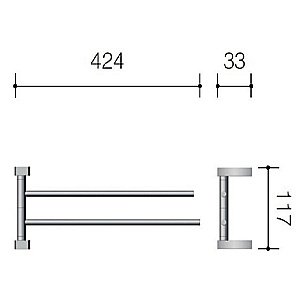 Полотенцедержатель Schein SWING 32824 хром купить в интернет-магазине сантехники Sanbest