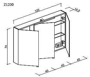 Зеркало Sancos Hilton Z1200 в ванную от интернет-магазине сантехники Sanbest