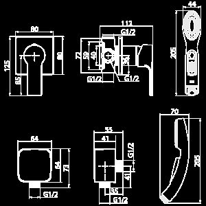 Гигиенический душ Elghansa Berkshire 34Q0743-White (Set-57) белый купить в интернет-магазине сантехники Sanbest