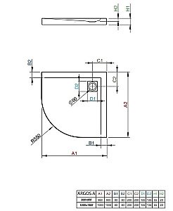 Душевой поддон Radaway Argos A SDRPT1010-05 100x100 белый купить в интернет-магазине Sanbest