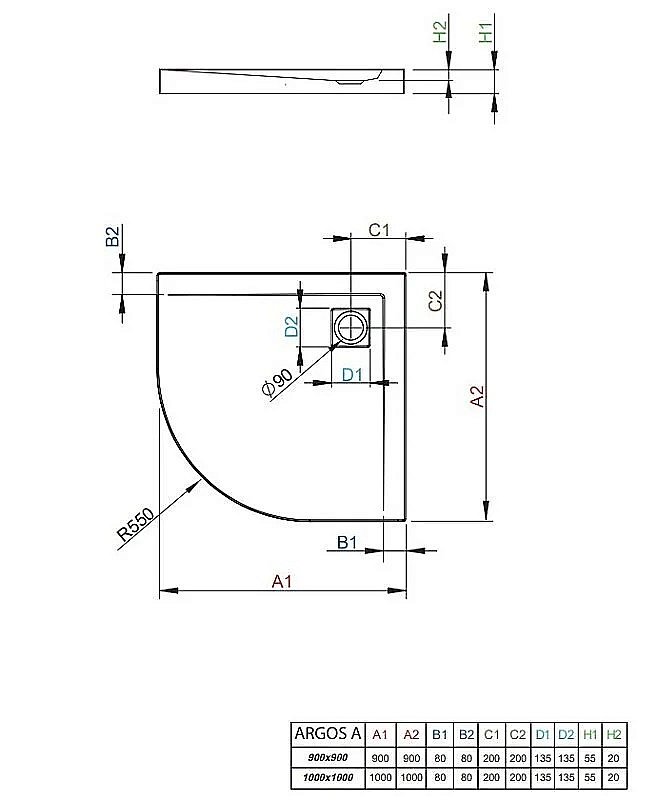 Душевой поддон Radaway Argos A SDRPT1010-05 100x100 белый купить в интернет-магазине Sanbest