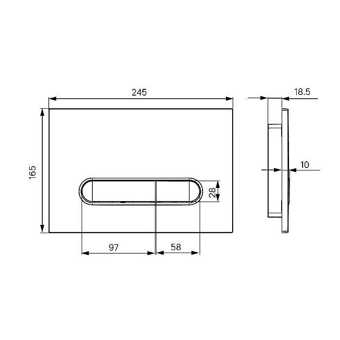 Кнопка для инсталляции Iddis Unifix UNI01WCi77 купить в интернет-магазине сантехники Sanbest