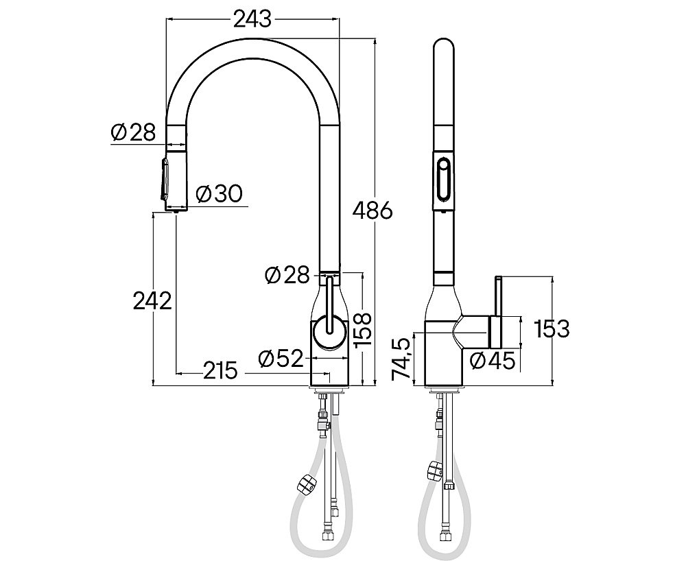 Смеситель для кухни Paulmark Universal Un213880-CR хром купить в интернет-магазине сантехники Sanbest