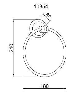 Полотенцедержатель-кольцо Boheme Hermitage 10324 купить в интернет-магазине сантехники Sanbest