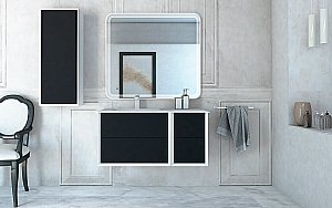 Тумба с раковиной Cezares BELLAGIO 100 с ящиками/Grafite для ванной в интернет-магазине Sanbest