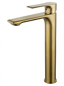 Смеситель для раковины высокий WONZON & WOGHAND BRILLIANT, Брашированное золото (WW-88019079-BG) купить в интернет-магазине сантехники Sanbest