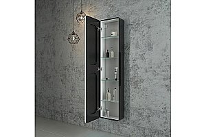 Зеркальный шкаф ART&MAX Lecce 36 AM-Lec-360-1560-1D-DS-F-Nero купить в интернет-магазине сантехники Sanbest