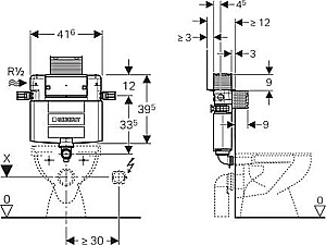 Бачок скрытого монтажа Geberit Omega 109.043.00.1 купить в интернет-магазине сантехники Sanbest