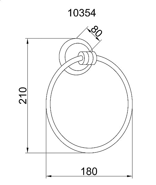 Полотенцедержатель-кольцо Boheme Hermitage 10324 купить в интернет-магазине сантехники Sanbest