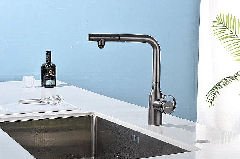 Смеситель для кухни Paulmark Urban Ur213104-BS брашированная сталь купить в интернет-магазине сантехники Sanbest