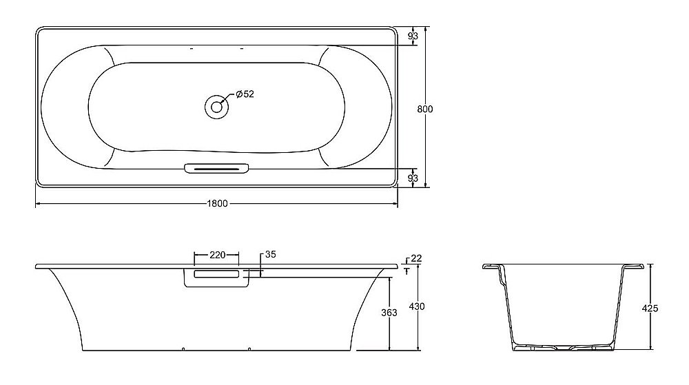 Ванна чугунная Jacob Delafon Volute 180х80 купить в интернет-магазине Sanbest