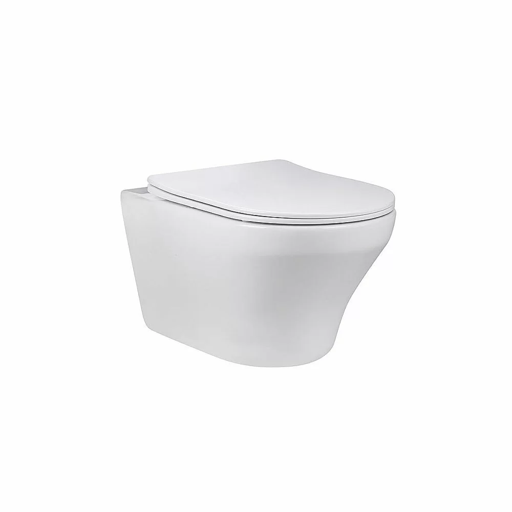 Унитаз подвесной Vincea EDGE-M VT1-37 безободковый, с крышкой микролифт, белый купить в интернет-магазине Sanbest