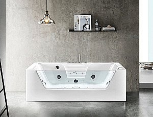 Ванна акриловая CeruttiSpa 9957 180x85 с гидромассажем белая купить в интернет-магазине Sanbest