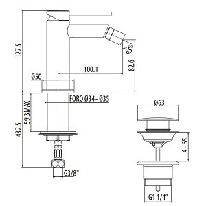 Смеситель для биде Gattoni Circle Two 9150/91C0 купить в интернет-магазине сантехники Sanbest