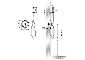 Гигиенический душ Aquatek Классик AQ1519MB черный матовый купить в интернет-магазине сантехники Sanbest
