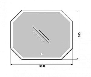 Зеркало BelBagno SPC-OTT-1000-800-LED-TCH в ванную от интернет-магазине сантехники Sanbest