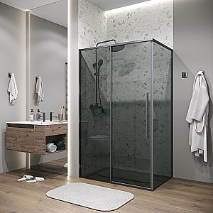 Душевой уголок Grossman Galaxy 120.K33.01.1480.42.10 140x80 профиль графит сатин/стекло тонированное купить в интернет-магазине Sanbest