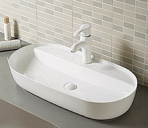 Раковина накладная Ceramalux N 81,5 D1347 белая купить в интернет-магазине Sanbest