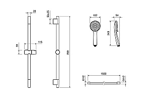 Cмеситель для ванны Aquatek НИКА Set 2 в 1 (AQ1842CR+AQ2017CR) хром купить в интернет-магазине сантехники Sanbest
