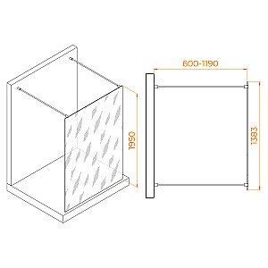 Душевое ограждение RGW Walk In WA-016W 140 35101614-15 стекло прозрачное/профиль белый купить в интернет-магазине Sanbest