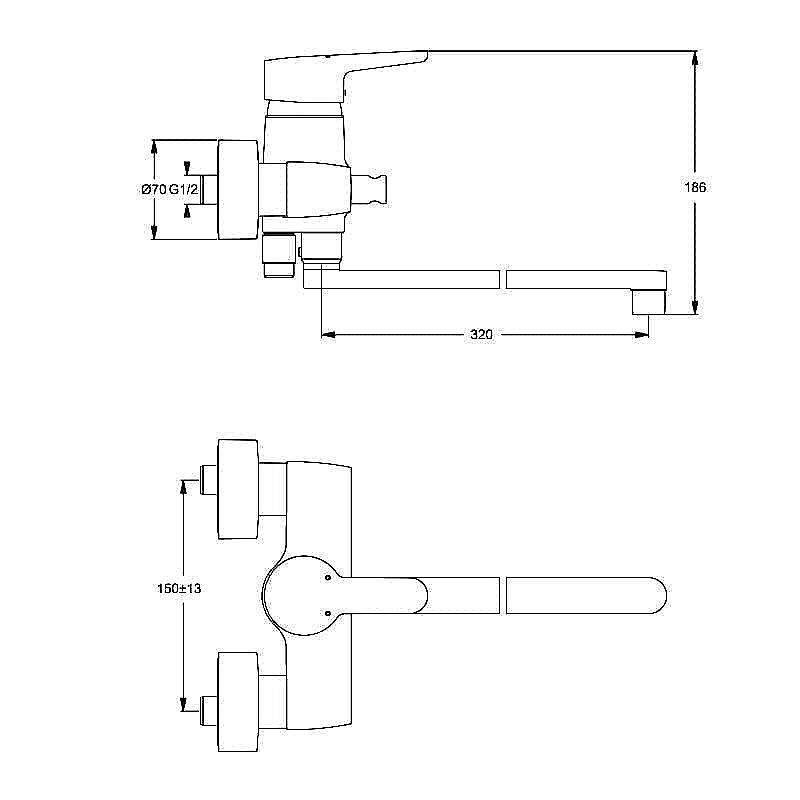 Смеситель для ванны Ideal Standard Connect B9923AA купить в интернет-магазине сантехники Sanbest