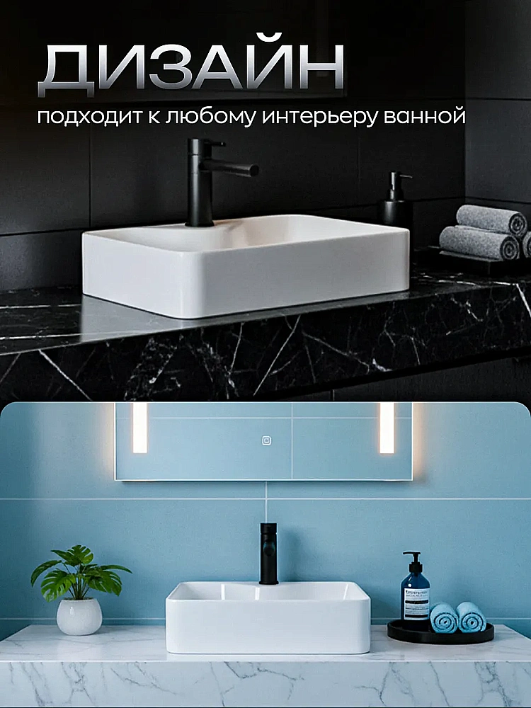 Раковина накладная GID Retto 40 b40x30w-o белый купить в интернет-магазине Sanbest