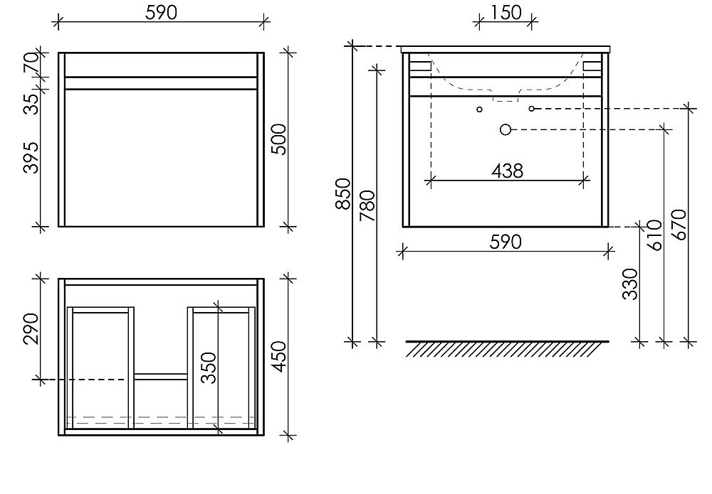 Тумба с раковиной Sancos Smart SM60E дуб бардолино для ванной в интернет-магазине Sanbest