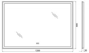 Зеркало BelBagno SPC-GRT-1200-800 PHONE в ванную от интернет-магазине сантехники Sanbest