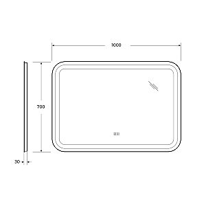 Зеркало с LED подстветкой Cezares STYLUS CZR-SPC-LED-TCH-WARM 100x70 в ванную от интернет-магазине сантехники Sanbest