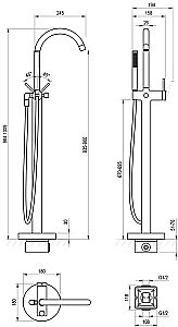 Смеситель для ванны Ravak Freedom X070436 хром купить в интернет-магазине сантехники Sanbest