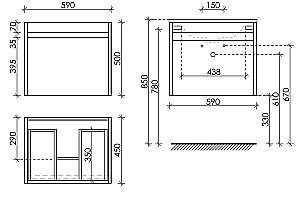 Тумба с раковиной Sancos Smart SM60E дуб бардолино для ванной в интернет-магазине Sanbest