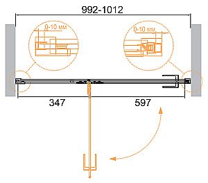 Душевая дверь Cezares BELLAGIO-B-12-100-C-NERO купить в интернет-магазине Sanbest
