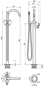 Смеситель для ванны Ravak Espirit X070499 хром купить в интернет-магазине сантехники Sanbest