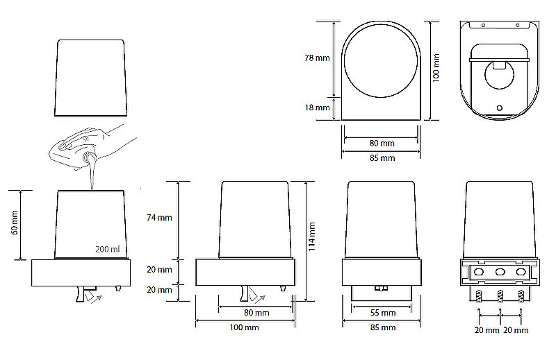 Диспенсер Bemeta Dark 104309320 черный матовый купить в интернет-магазине сантехники Sanbest
