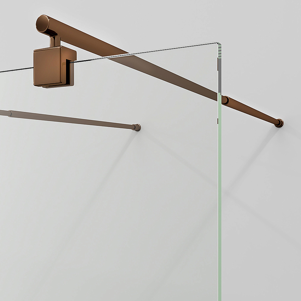 Душевое ограждение WasserKRAFT Vechte 60W46RG 110 фиксатор розовое золото/стекло прозрачное купить в интернет-магазине Sanbest