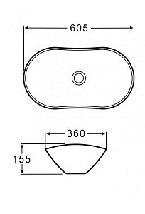 Раковина накладная BelBagno BB1404 60.5 серая матовая купить в интернет-магазине Sanbest