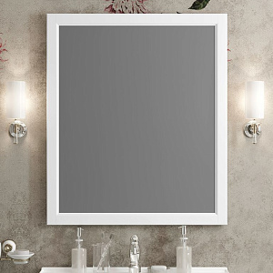 Зеркало Опадирис Омега 75 белое матовое в ванную от интернет-магазине сантехники Sanbest