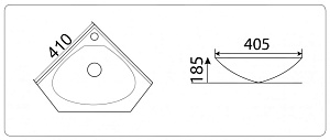 Раковина Ceramalux N 41 9068В белая купить в интернет-магазине Sanbest