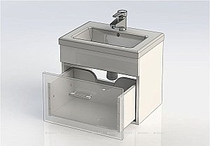 Тумба с раковиной Aquanet Верона 207765 50 белый для ванной в интернет-магазине Sanbest