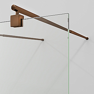 Душевое ограждение WasserKRAFT Vechte 60W46RG 110 фиксатор розовое золото/стекло прозрачное купить в интернет-магазине Sanbest