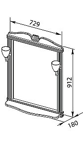 Зеркало Aquanet Николь 70 в ванную от интернет-магазине сантехники Sanbest